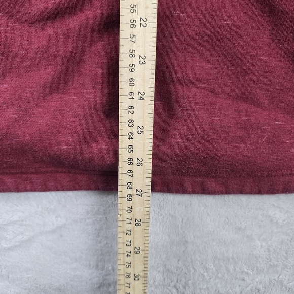 Adidas Mens Pullover Hoodie Pocket Long Sleeve Drawstring Sz Lg Maroon - Picture 7 of 8